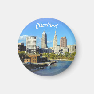 Sunny River View Cleveland Magnet