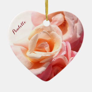 Sunny roses Valentine Ceramic Ornament