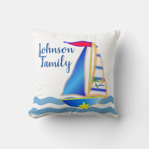 Sunny Sailing Day Custom Cushion
