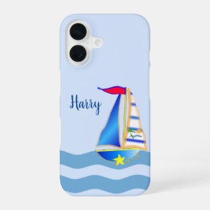 Sunny Sailing Day Custom iPhone 16 Case