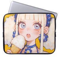 Sunny Scoop Anime Girl with Vanilla Cone