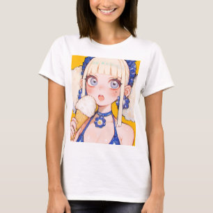 Sunny Scoop Anime Girl with Vanilla Cone T-Shirt
