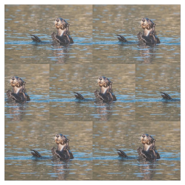 Sunny Sea Otter Fabric (Swatch)