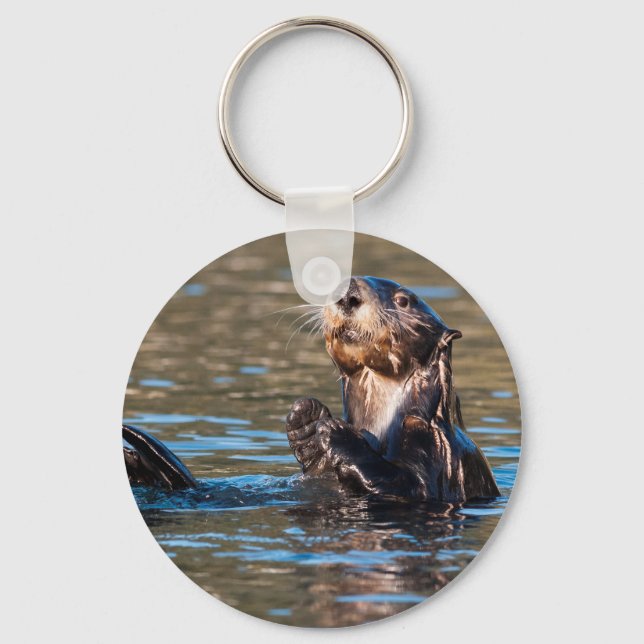 Sunny Sea Otter Key Ring (Front)