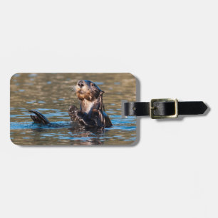 Sunny Sea Otter Luggage Tag