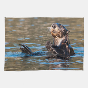 Sunny Sea Otter Tea Towel