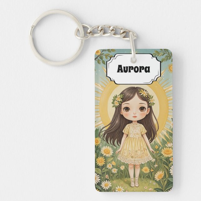 Sunny Serenade Personalized Key Ring (Front)