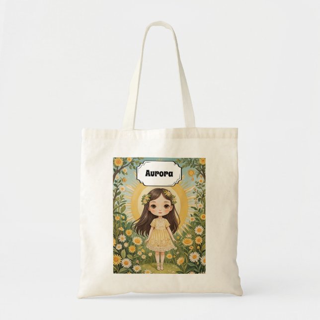 Sunny Serenade Personalized Tote Bag (Front)