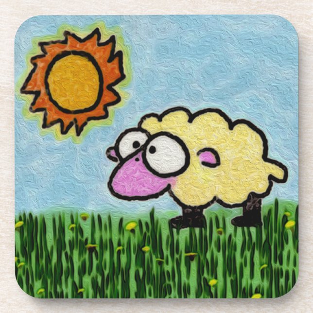 Sunny Sheep Coaster (Front)