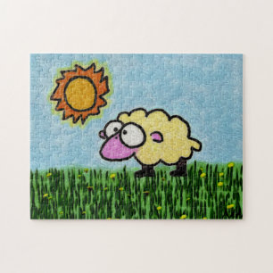 Sunny Sheep Jigsaw Puzzle
