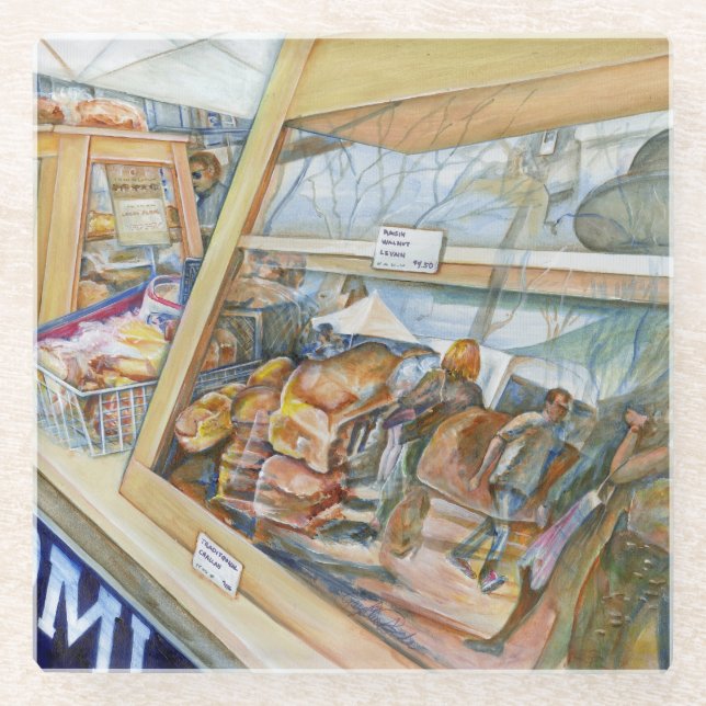 Sunny Side of Insanity Glass Coaster (Front)