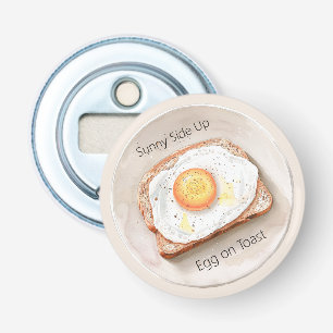 Sunny Side Up Egg on Toast Bottle Opener