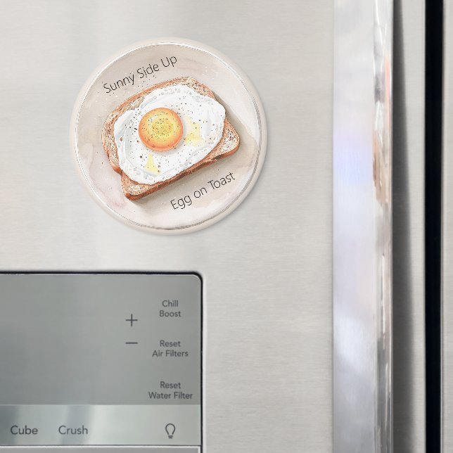 Sunny Side Up Egg on Toast Magnet (In Situ (Fridge))