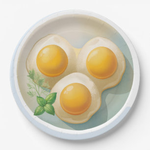 Sunny Side up Eggs Design Paper Plate