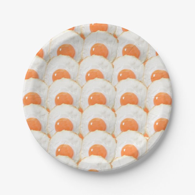 Sunny Side Up Eggs Paper Plate (Front)