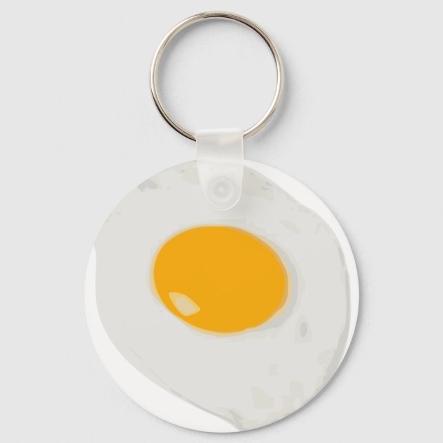 Sunny Side Up Fried Egg Key Ring (Front)