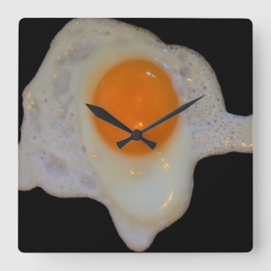 Sunny Side Up Fried Egg Square Wall Clock