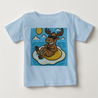 Sunny Side Up Moose–Eggcellent Summer Tee for Kids