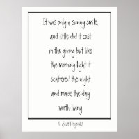 Sunny Smile Inspirational Poem F. Scott Fitzgerald