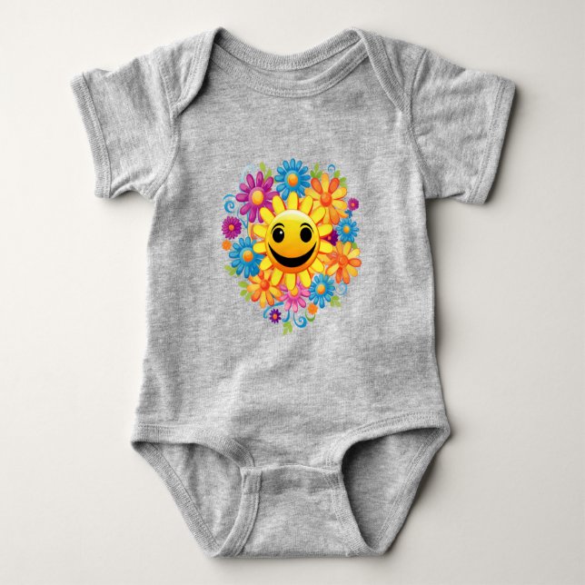 Sunny Smiles Baby Bodysuit (Front)