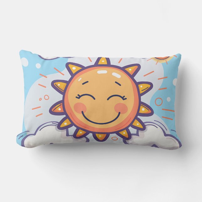 Sunny Smiles Throw Pillow – Brighten Any Room! (Front)