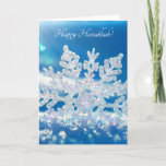 sunny snowflake happy Hanukkah Holiday Card<br><div class="desc"></div>