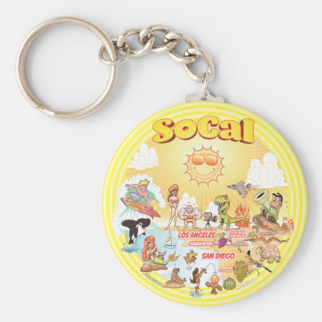 Sunny SoCal Key Ring (Front)