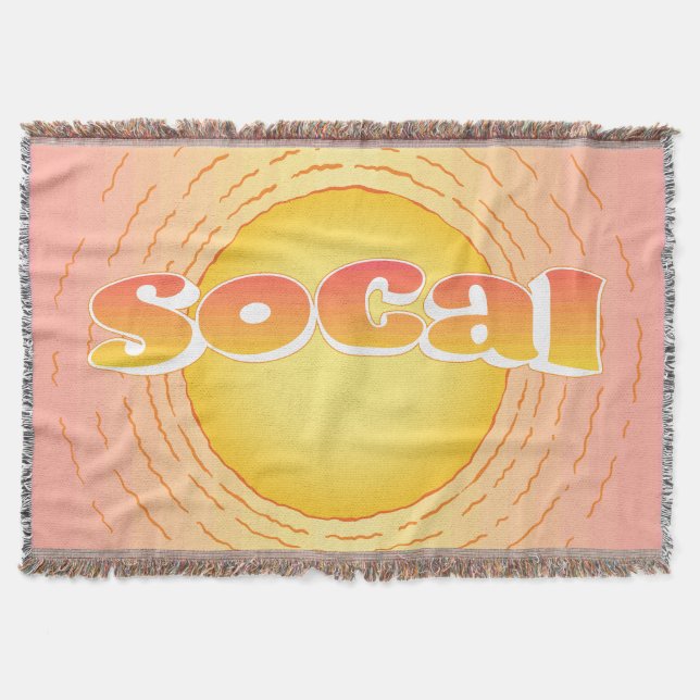 Sunny SoCal Throw Blanket (Front)