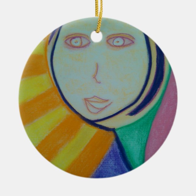 Sunny Spirit Ceramic Ornament (Front)