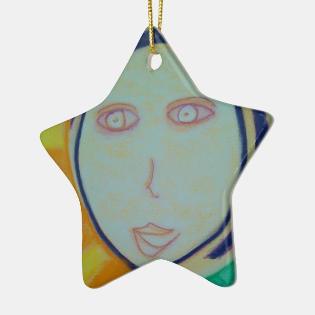 Sunny Spirit Ceramic Ornament (Left)