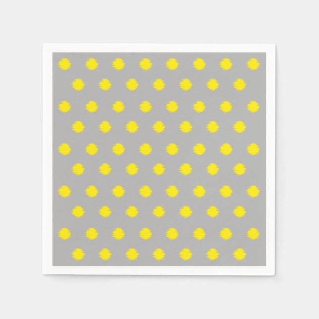 Sunny Splatter Polka Dot Pattern Napkin (Front)