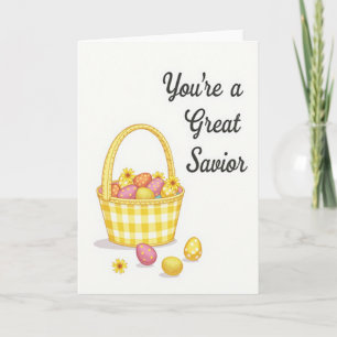 Sunny Spring Basket Egg Card