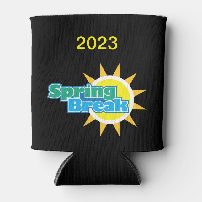 Sunny Spring Break -  Can Cooler (Front)