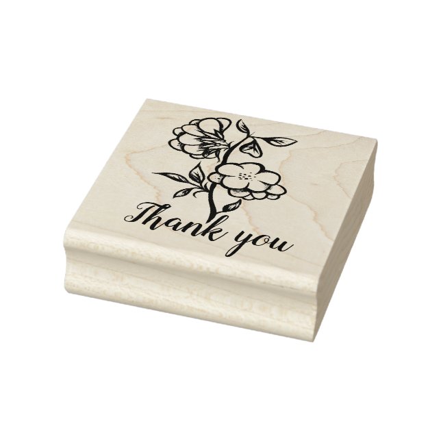 Sunny Spring Flower "Vintage Flower" Springtime Rubber Stamp (Stamp)