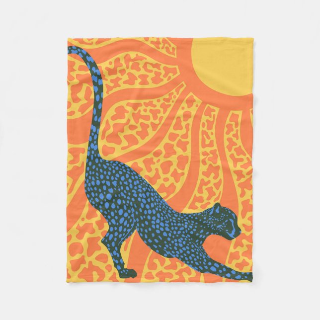 Sunny Stripes Fleece Blanket (Front)