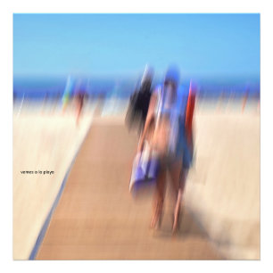 Sunny Summer Beach colourful Ocean Sun Summer Sea Photo Print