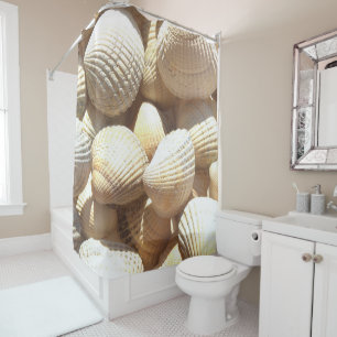 Sunny Summer Exotic Tropical Romantic Sea Shells Shower Curtain
