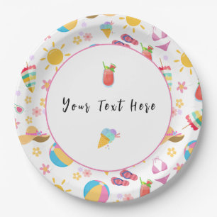 Sunny Summer Paper Plate