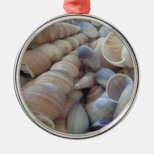 Sunny Summer Seashells. Romantic, Exotic Tropical Metal Ornament