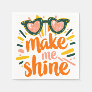 Sunny Summer Shine Lettering Napkin