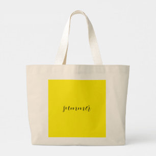 Sunny Summer Yellow Bowl Large Tote Bag