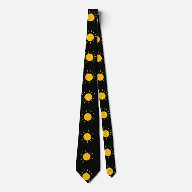 Sunny Sun Black   Tie (Front)