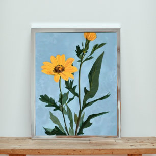 Sunny Sunflower on a Clear Blue Day Photo Print