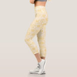 Sunny Sunflower Pattern Capri Leggings<br><div class="desc">Check out this floral design featuring a yellow sunflower pattern.</div>