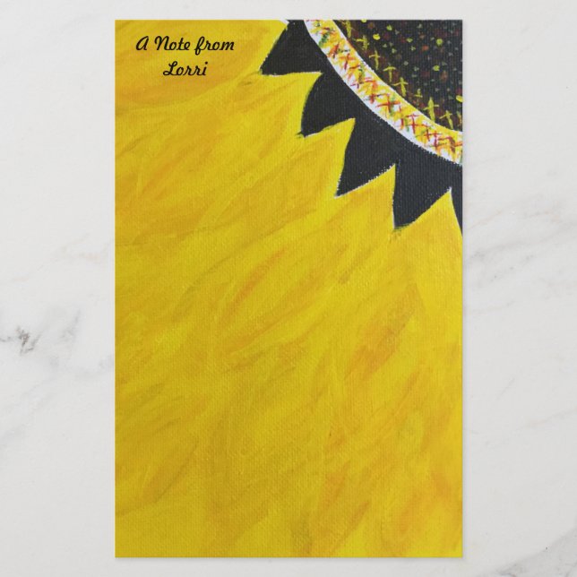 Sunny Sunflower Stationary Stationery (Front)