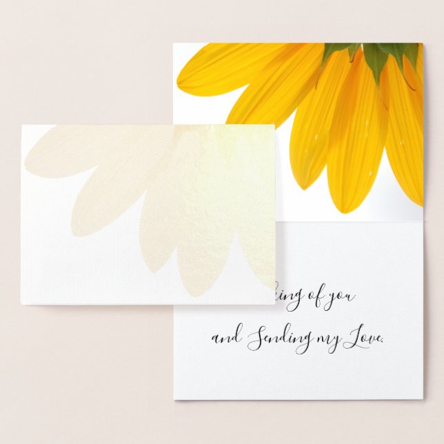 Sunny Sunflower Thinking of You Foil Card (Display)