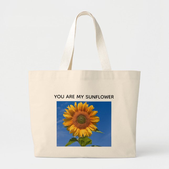 Sunny Sunflower Tote Bag – Cute & Stylish Eco-Frie (Front)