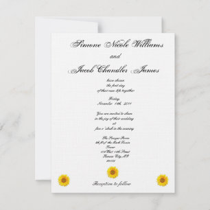 Sunny Sunflower Wedding Invitation
