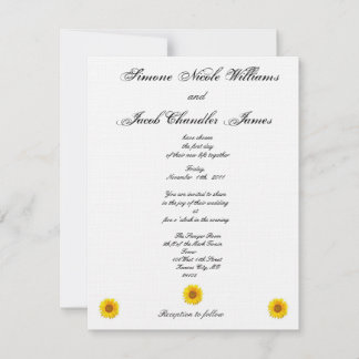 Sunny Sunflower Wedding Invitation