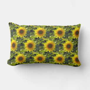 Sunny Sunflowers Field Lumbar Cushion